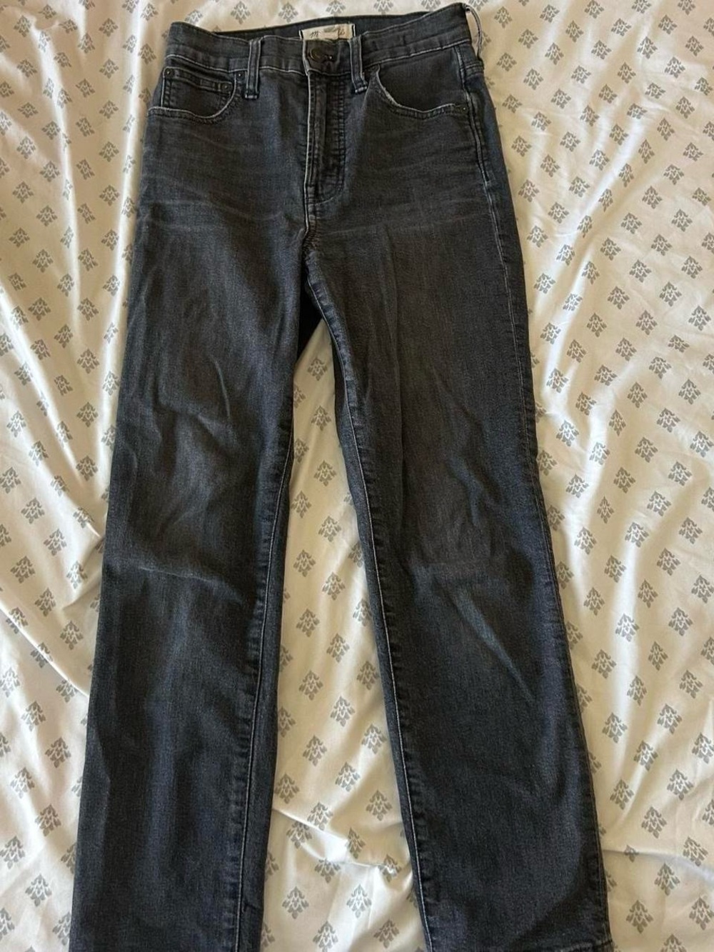 Madewell Women's Dark Gray Straight-Leg Jeans